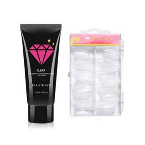 고고블랑 네일연장 폴리젤 60ml 세트, 폴리젤 밀크화이트 + 연장팁 일반형 100p + 구성품 3종, 1세트