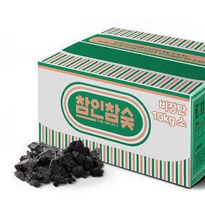 참인참숯 바베큐 캠핑장작 참숯 비장탄 소, 1개, 10kg