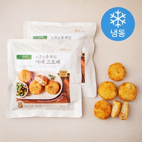 모노키친 노릇노릇 튀긴 야채 고로케 (냉동), 320g, 2개