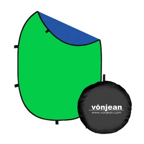 본젠 휴대용 원터치 양면 크로마키 스크린 그린 블루 150 x 200 cm