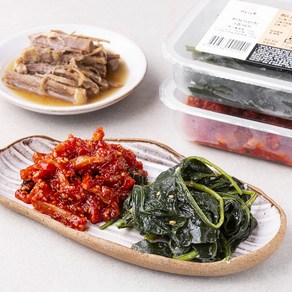 남도애꽃 한정식반찬 취나물 볶음 100g + 소고기 장조림 150g + 오징어젓갈 조밥무침 150g