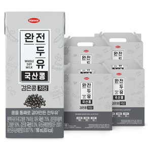한미 완전두유 국산콩 검은콩 저당, 190ml, 64개