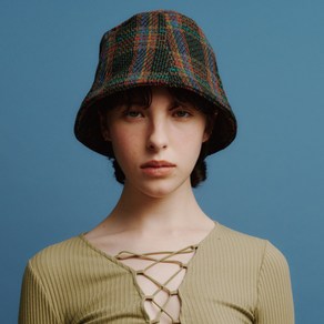 포에지담 Life PORTRAIT Tartan check bucket hat