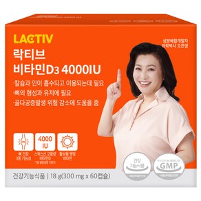 락티브 비타민D3 4000IU 18g, 60정, 1개