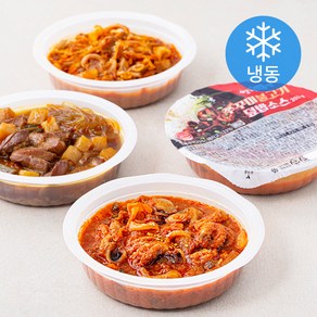 한끼의품격 한품 안주 C 매콤히로미찌 찜닭 덮밥소스 250g + 오돌뼈 210g + 쭈꾸미불고기 200g 세트 (냉동)