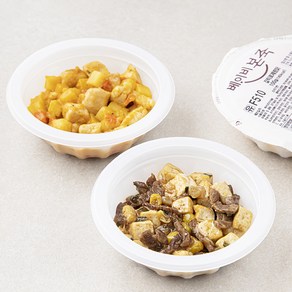 베이비본죽 반찬 한우 두부 강정 100g + 갈릭 로제 찜닭 100g A세트