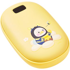 베이비 펭수 USB 충전식 휴대용 양면 손난로 보조배터리 8000mah, BPW800, 옐로우