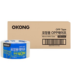 오공 포장용 투명 박스 OPP 테이프 48mm x 40m