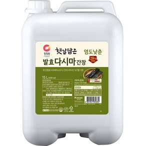 대상 청정원 염도낮춘 발효 다시마 간장, 15L, 1개