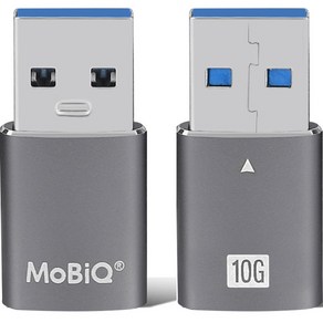 모비큐 A 타입 USB 3.2 to C타입 변환 OTG 10Gbps 고속 젠더 스페이스 그레이 2p