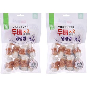 더내추럴 강아지 두배 댕댕껌 6cm 13p, 치킨맛, 200g, 2개