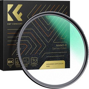 K&F CONCEPT 블랙미스트 SHIMMER 1 렌즈필터 8K AGC Glass 58mm NANO-X