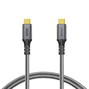 버바팀 240W USB4 C to C 초고속 충전 케이블 PD3.1 썬더볼트3 E-mak PPS 5A, 200cm, 블랙, 1개