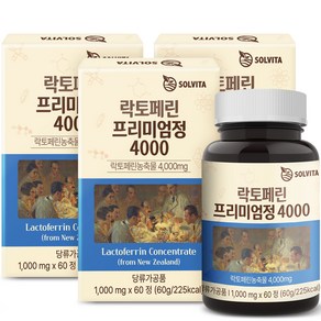 솔비타 락토페린 프리미엄정 4000 60g, 60정, 3개