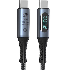 비잽 USB4 40G C to C 240W PD3.1 디스플레이 케이블 썬더볼트4 5A