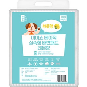 마마쇼 베이직 실속형 배변패드 배변유도제 함유 레몬향, 100개입, 1개