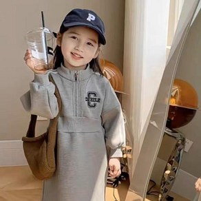 Abe 여아용 엘라 반집업 원피스