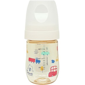 리틀밥독 국내 제조 PPSU 뛰뛰빵빵 젖병, 크림화이트, 180ml, 1개