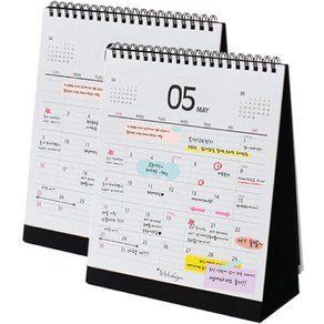 아이씨엘디자인 Desk Calenda 2024, black, 2개