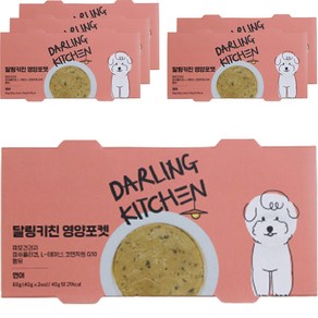 달링키친 강아지 영양포켓 습식사료, 연어, 80g, 6개