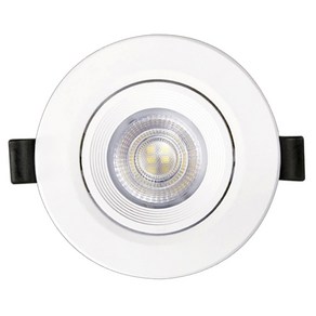 원하 DO 직회전 다운라이트 LED 5W 전구색 플리커프리, 화이트, 1개