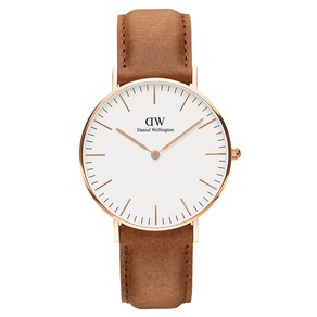 다니엘웰링턴 남성용 CLASSIC DURHAM 레더스트랩 패션시계 36mm