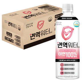 빙그레 면역워터 제로, 350ml, 24개