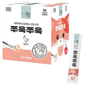 펫어스 고양이 쭈욱쭈욱 간식 100p, 닭고기, 1kg, 1개