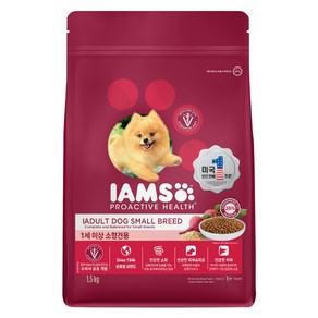 아이암스 1세이상 소형견용 아이엠즈 프로액티브 헬스 건식사료, 닭, 1.5kg, 1개