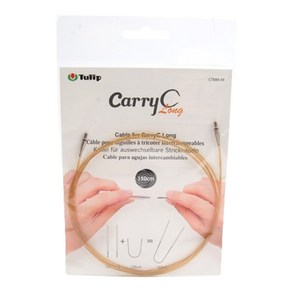 튤립 브랜드얀 캐리C 조립식 줄바늘 케이블 롱 150cm, 골드, 1개