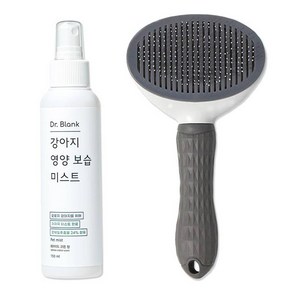 닥터블랭크 강아지 영양보습 미스트 화이트코튼향 150ml + 원터치 브러쉬 랜덤발송 세트, 1세트