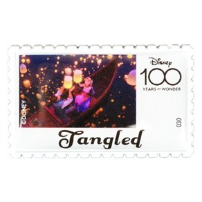 디즈니 100주년 우표 뱃지 tangled, 1개, 1개입