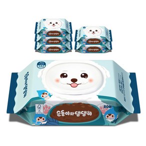 순둥이 순둥이와 댕댕이 반려동물 중성 물티슈 캡형