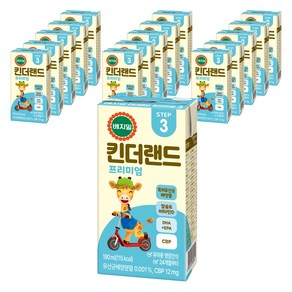 베지밀 유아용 뉴 킨더랜드 프리미엄3 미드 두유 190ml