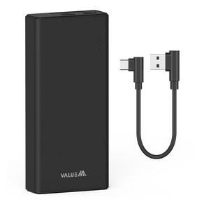 밸류엠 대용량 테이블오더 호환 태블릿 보조배터리 20000mAh + C타입 ㄱ자 케이블 세트