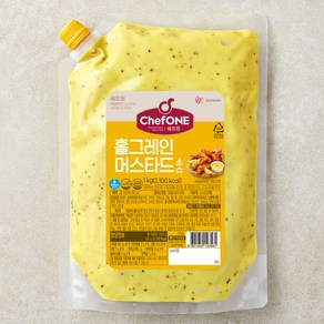 쉐프원 홀그레인 머스타드 소스, 1kg, 1개