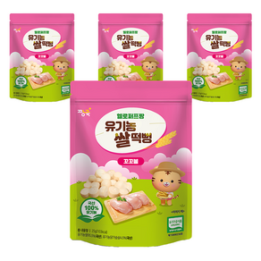 짱죽 헬로퍼프짱 유기농 쌀떡뻥 꼬꼬볼, 닭고기, 4개, 25g