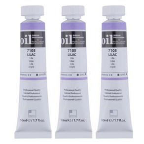 신한 전문가 유화물감 3개입, 50ml, 7105번 라일락