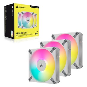 커세어 시스템 쿨러 Node Core XT 120mm FAN / CORSAIR ICUE AF120 RGB ELITE 3PACK - WH 3p