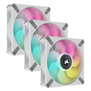 커세어 시스템 쿨러 저소음 120mm FAN / CORSAIR ML120 RGB ELITE - TRIPLE FAN 3p, 화이트, 1개