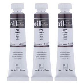 신한 전문가 유화물감 3개입, 50ml, 777번 세피아