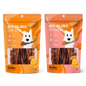 잇츄 핏펫 강아지 츄잇 허니육포 수제간식 오리 50g + 닭 50g 세트, 오리, 닭, 1세트