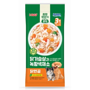 이나바 강아지 닭가슴살과 녹황색채소 파우치 간식 QDR-144, 180g, 1개, 혼합맛(닭가슴살/채소/닭연골)