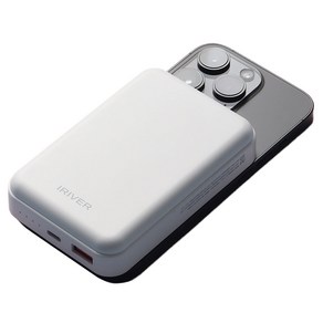 아이리버 15W 유 무선 맥세이프 보조배터리 10000mAh, IMS-10000, 화이트