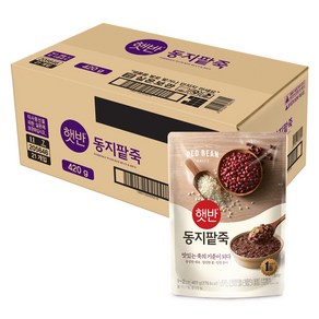 햇반 동지팥죽, 420g, 21개