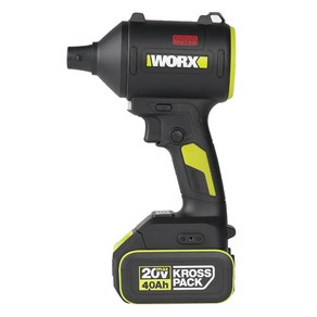 WORX 충전 더스트건 20V 4.0AH 블랙 WU093, 1개