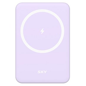 스카이 필 M05 맥세이프 호환 무선충전 보조배터리 5000mAh, SKY-BM05, 아이리스 퍼플