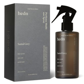 hedn 퍼퓸 멀티유즈 섬유 살균 탈취 스프레이 상탈그레이, 200ml, 1개