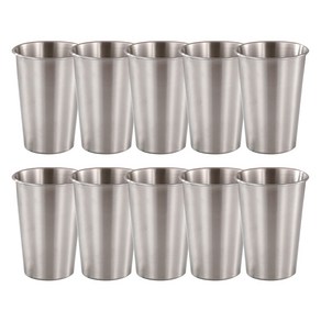 스텐컵 500ml, 10개, 실버