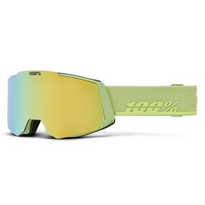 100퍼센트 SNOWCRAFT Aua HiPER Mio w Bonus HiPER Pink Tuquoise ML Mio 스노우고글 XL, Yellow Gold, 1개